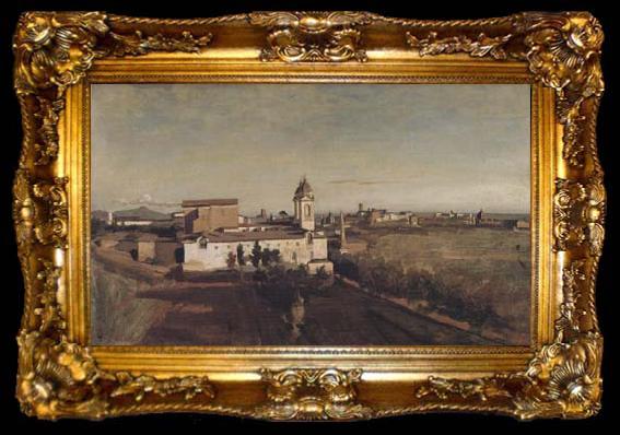 framed  Jean Baptiste Camille  Corot La Trinite-des-Monts (mk11), ta009-2